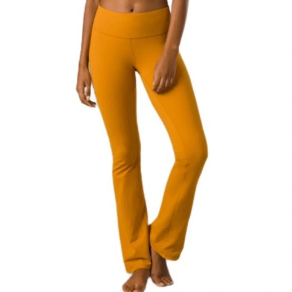 Prana Women's Chakara Bootcut Pant in mustard yellow size: XS